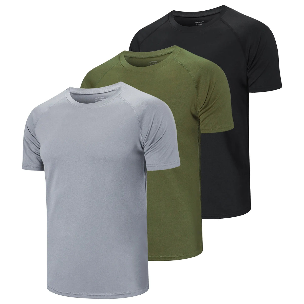 Kit com 3 Camisas T-Shirt Fitness respiráveis